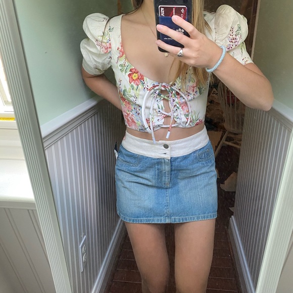 Zimmermann bellitude floral crop top size 0 - Picture 3 of 6